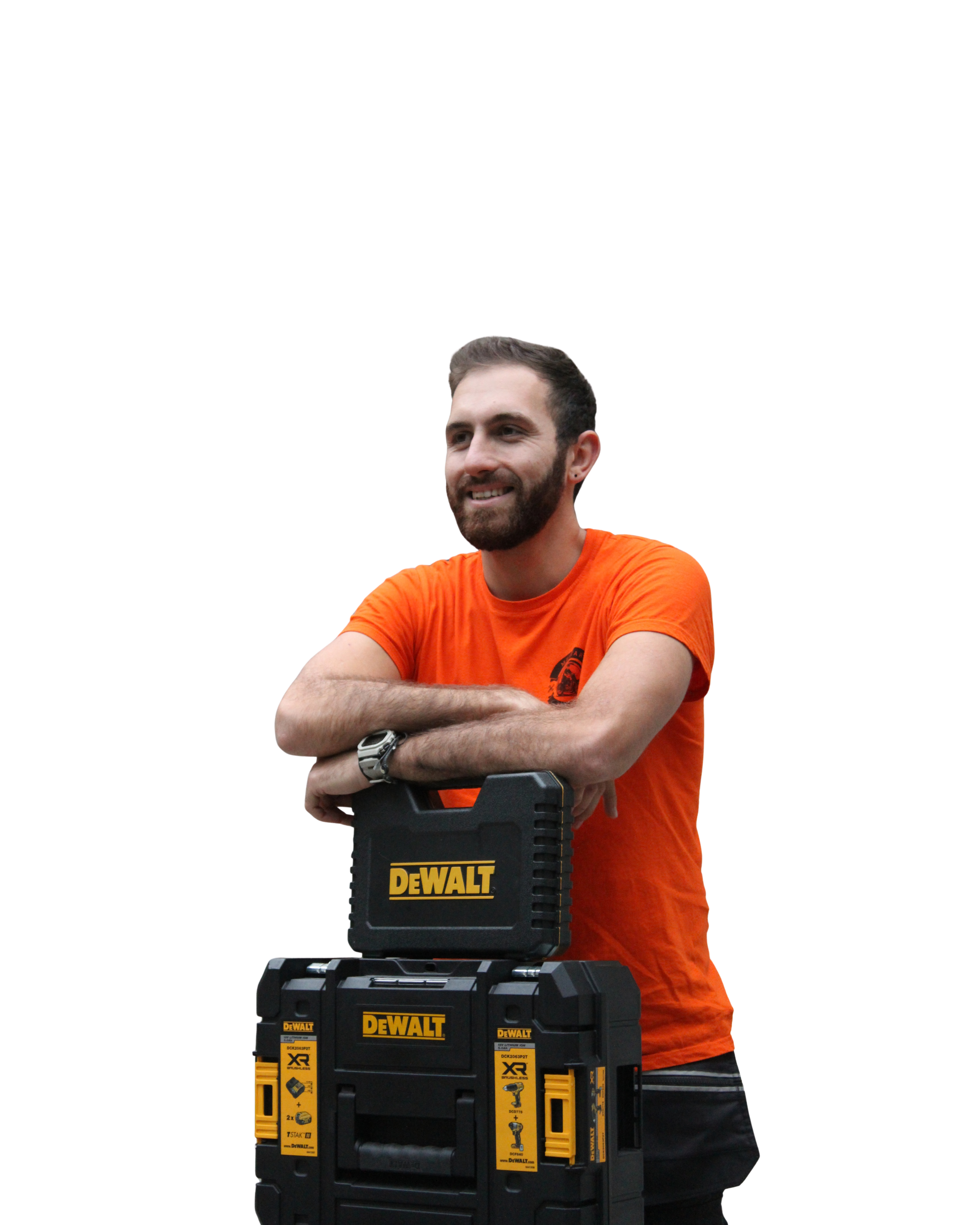 Professional handyman with tools